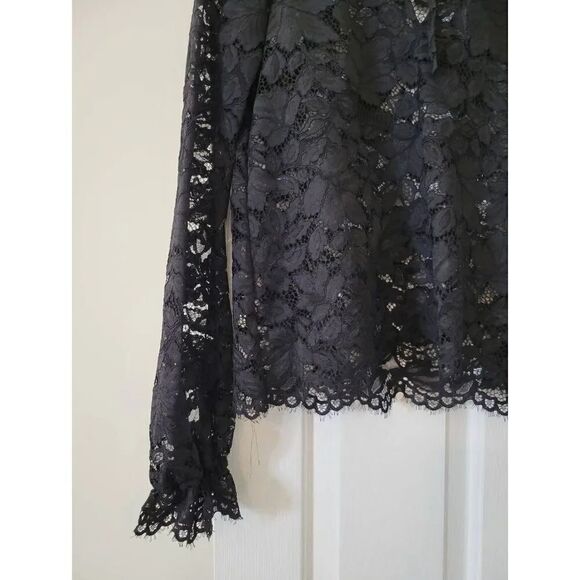 Scanlan Theodore Tie Neck Lace Blouse 6 - Picture 3 of 9